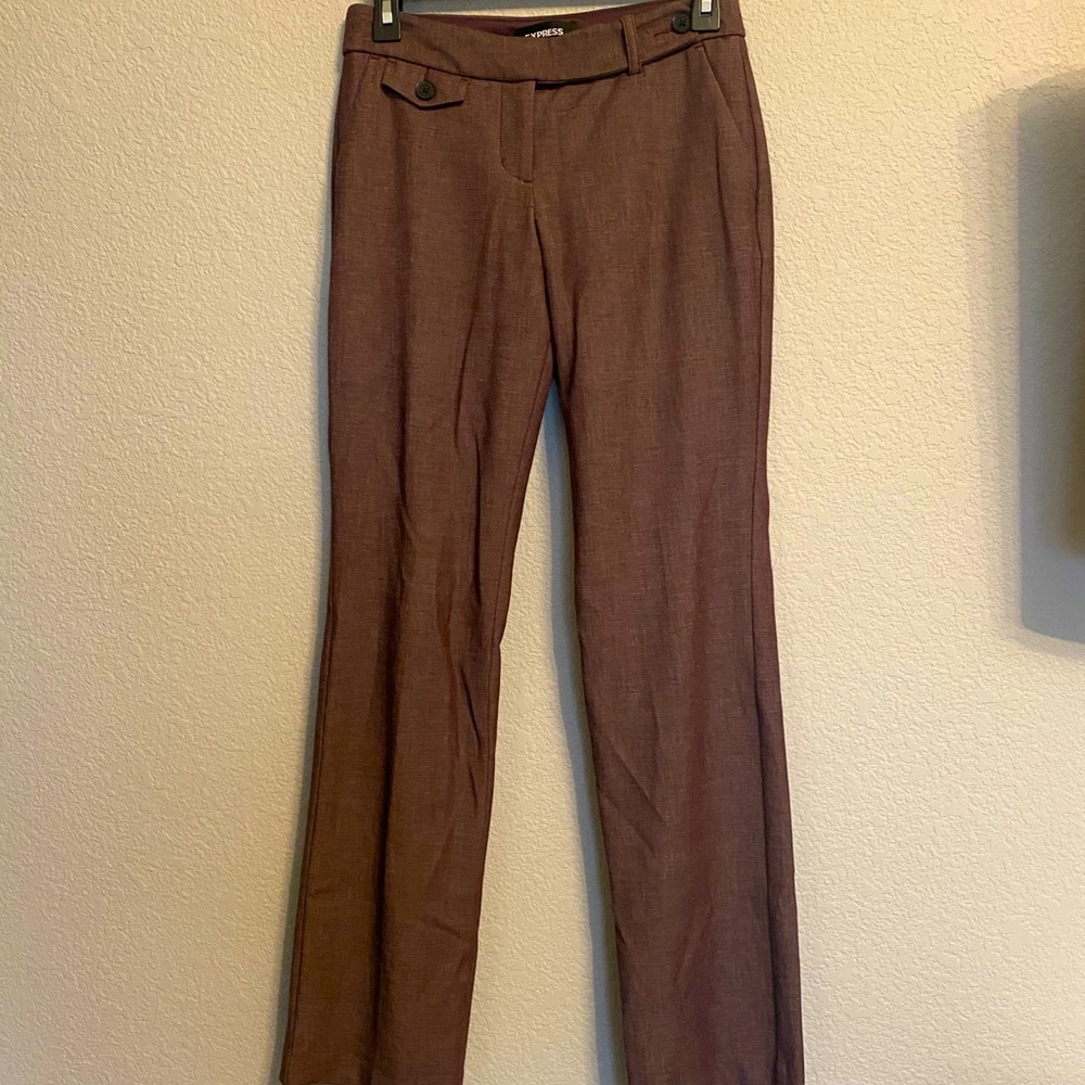 Express Women’s Editor Pants Barely Boot Maroon 0R